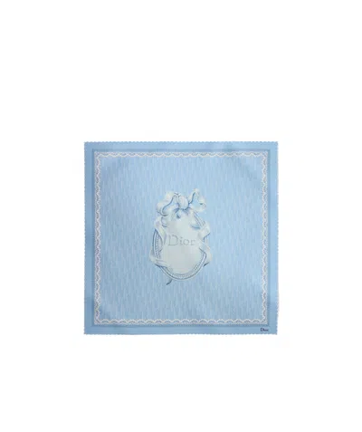 Dior Medaillon 70 Square Scarf In Blue