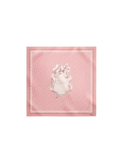 Dior Medaillon 70 Square Scarf In Pink