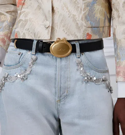 Dior Medaillon Belt In Black