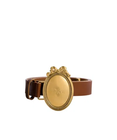 Dior Médaillon Belt In Brown