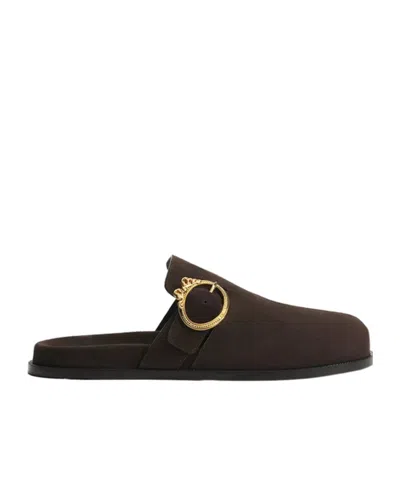 Dior Médaillon Buckle Mule In Brown