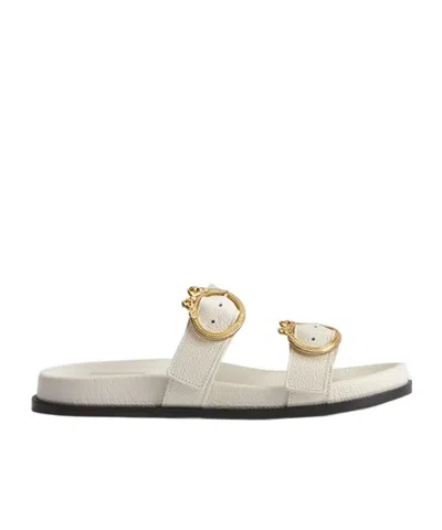 Dior Médaillon Buckle Slide In White