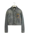 Dior Médaillon Cropped Jacket In Gray