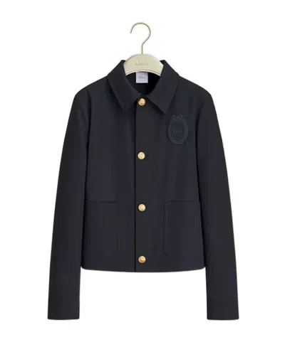 Dior Médaillon Cropped Jacket In Yellow