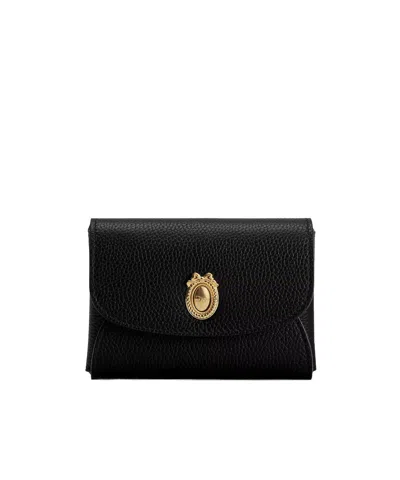 Dior Médaillon Daylily Card Holder In Black