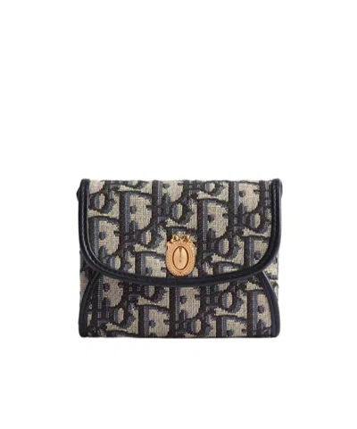 Dior Médaillon Daylily Card Holder In Blue