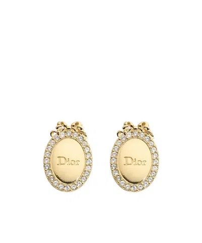 Dior Medaillon Earrings In Gold