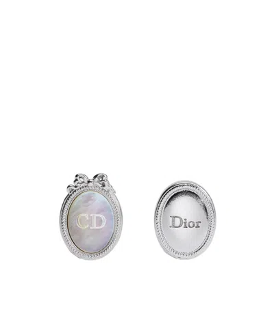 Dior Medaillon Earrings In Silver