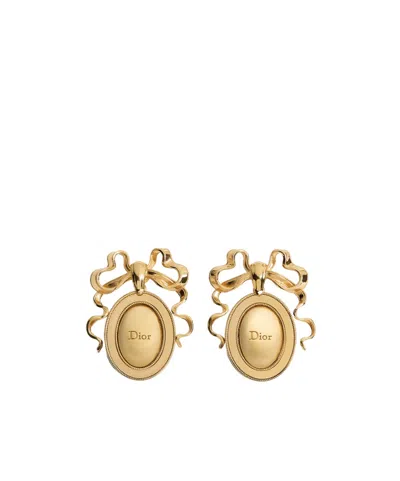 Dior Médaillon Earrings In Gold