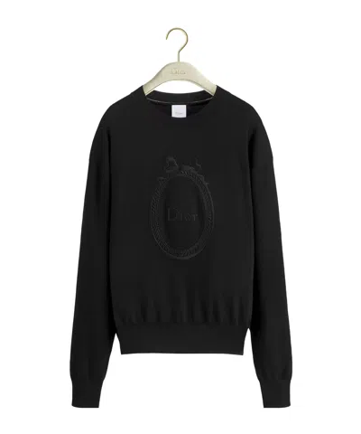 Dior Médaillon Embroidered Sweater In Black