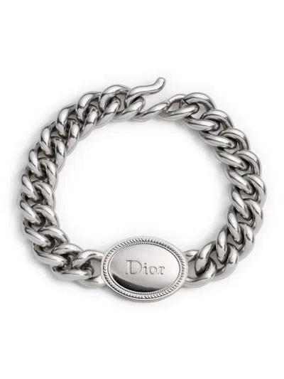 Dior Médaillon Mesh Bracelet In Metallic