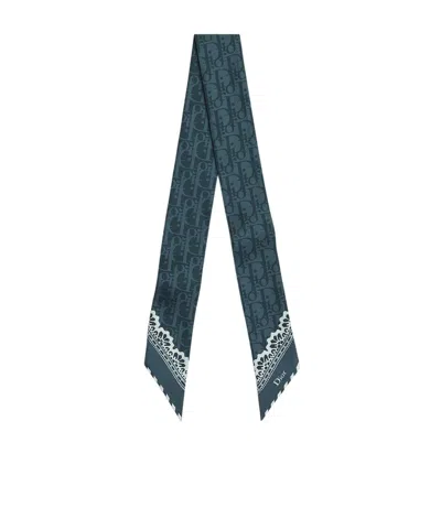 Dior Médaillon Mitzah Scarf In Blue