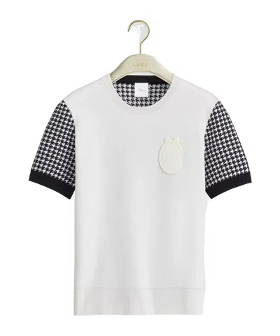 Dior Médaillon Short-sleeved Sweater In White