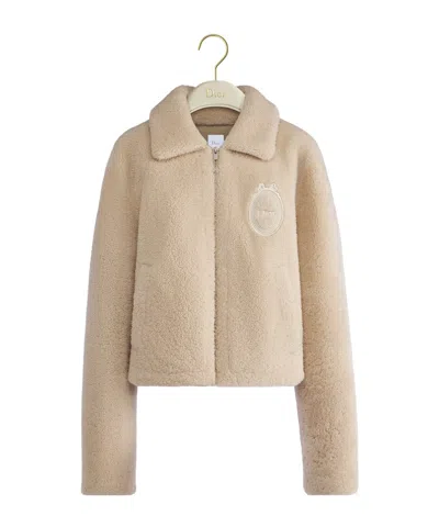Dior Médaillon Zipped Jacket In Neutral