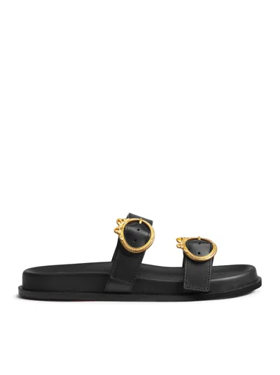 Dior Medal Sandal In Black