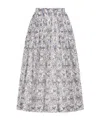 Dior Medium And Long Flared Skirt In White