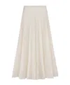 Dior Medium And Long Trumpet Alpaca Hair Skirt In White