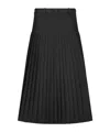 Dior Medium And Long Trumpet Wool Skirt In Black