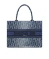 Dior Medium Book Tote Handbag In Blue