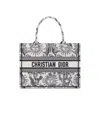 Dior Medium Book Tote Handbag In Gray