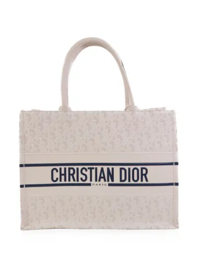 Dior Medium Book Tote Handbag In Neutral