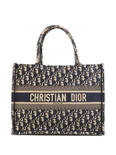 Pre-owned Dior Medium Book Tote Tote-bag In Blue