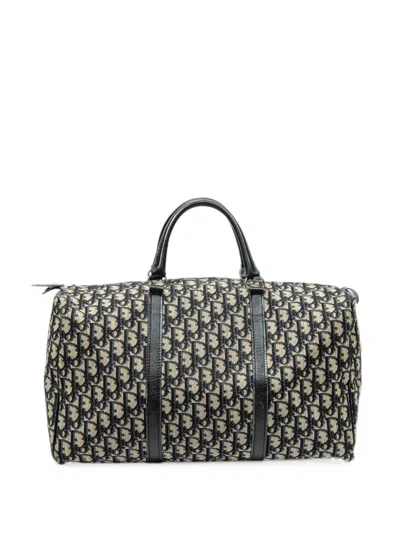 Dior Medium Boston Oblique-pattern Tote Bag