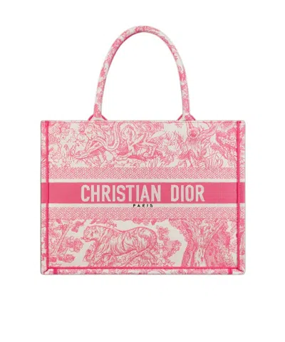 Dior Medium  Book Tote Handbag In Pink