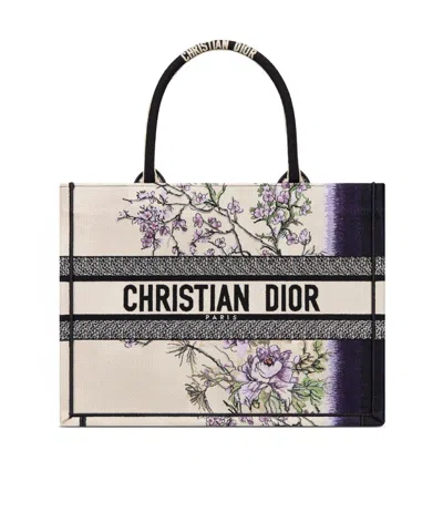 Dior Medium  Book Tote In White