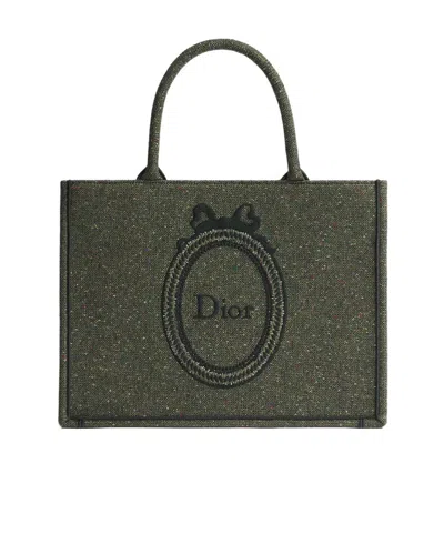 Dior Medium  Book Tote With Strap In Black