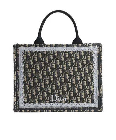 Dior Medium  Book Tote With Strap In Red