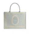 Dior Medium  Book Tote With Strap In Gray