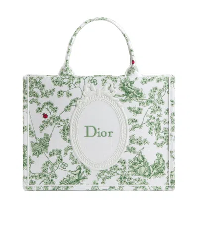 Dior Medium  Book Tote With Strap In Multi