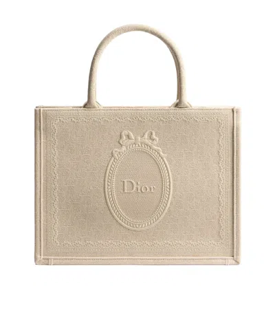 Dior Medium  Book Tote With Strap In Pink
