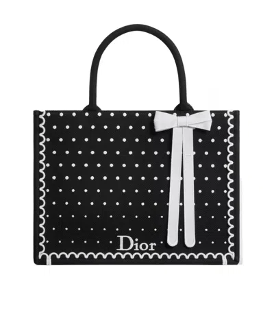 Dior Medium  Book Tote With Strap In Pink