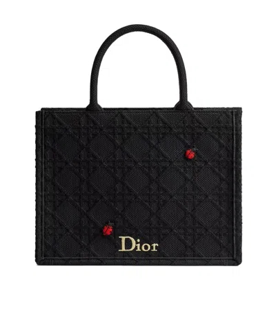 Dior Medium  Book Tote With Strap In Purple