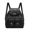 Dior Medium  Caro Backpack In Black