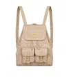 Dior Medium  Caro Backpack In Rouge Beige