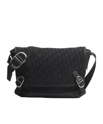 Dior Medium  Jett Messenger Bag With Flap In Black