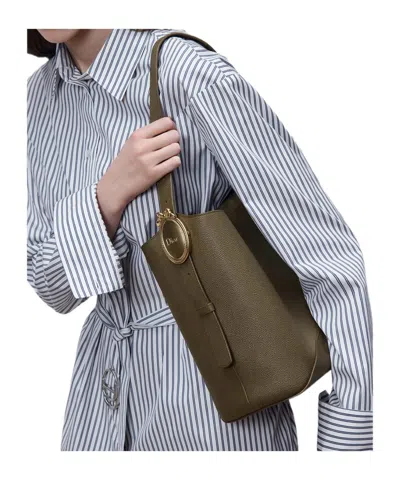 Dior Medium  Médaillon Bucket Bag In Khaki