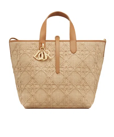 Dior Medium  Toujours Vertical Tote Bag In Brown