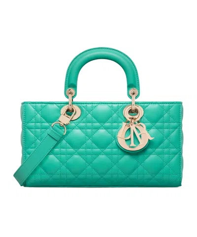 Dior Medium Iviera Lady D-joy Shoulder Bag In Green