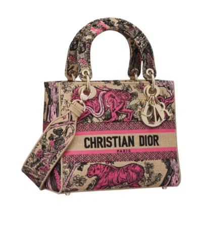 Dior Medium Iviera Lady D-lite Shoulder Bag In Multicolor