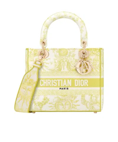 Dior Medium Iviera Lady D-lite Shoulder Bag In Nude