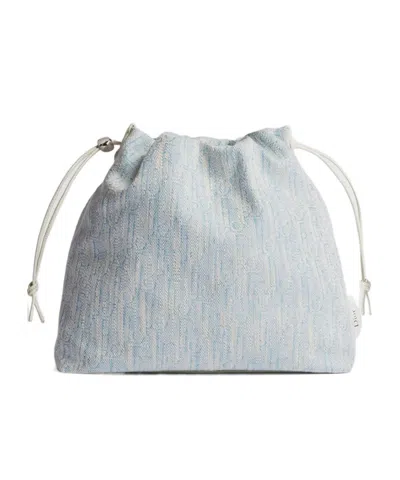 Dior Medium Travel Last Minute Pouch In Sky-blue