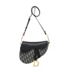 Dior Medium Flap Shoulder Bag In Black