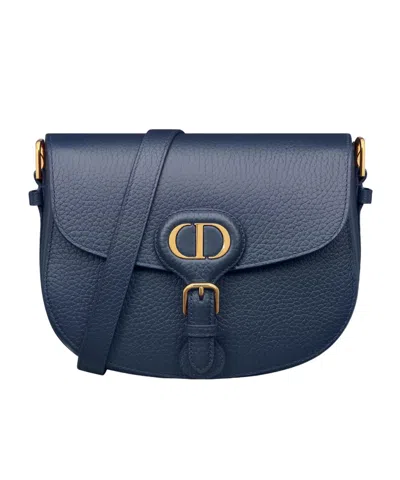 Dior Medium Flap Shoulder Bag In Blue