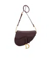 Dior Medium Flip Saddle Bag In Plum Color