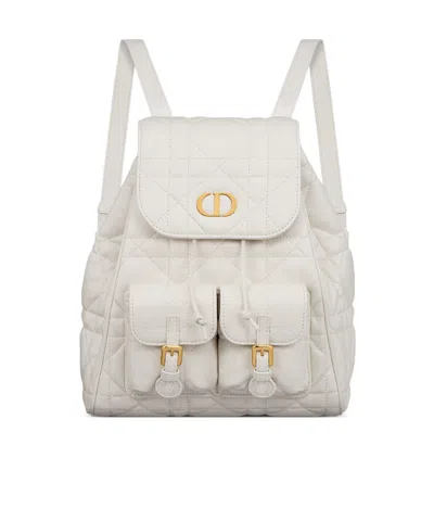 Dior Medium Flip Shoulder Bag In Milky White
