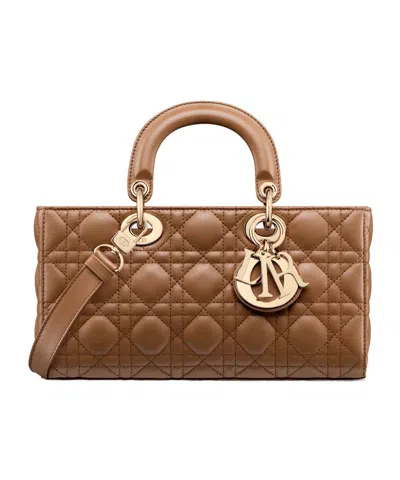 Dior Medium Lady D-joy Bag In Brown